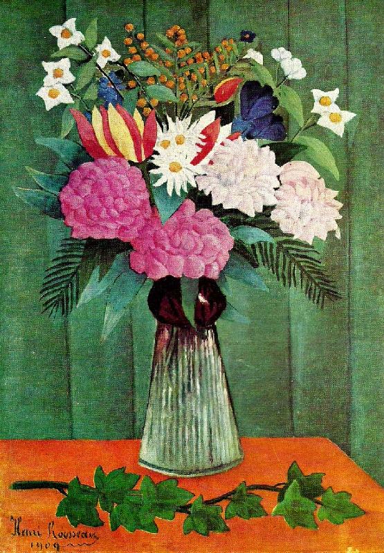 blommor i vas, Henri Rousseau